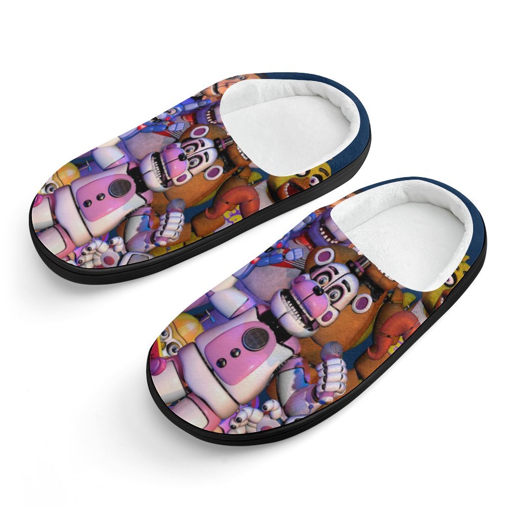 Five Nights At Freddy's Slippers for Kids, Cute Soft Plush Anti-slip Fluffy Fuzzy House Slippers Warm Soft Plush Non-Slip Indoor Outdoor Slip-on Shoes for Boys Girls